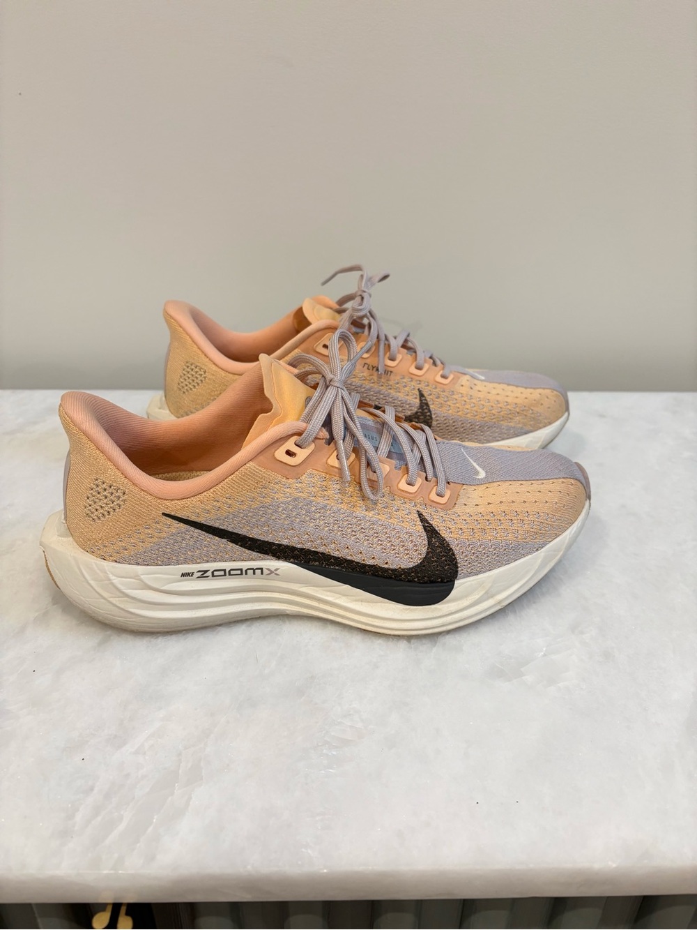 Nike Women's Orange and Stone Pegasus Plus Running Sneakers